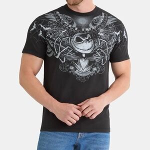 Edgy Black Graphic Tee for Men